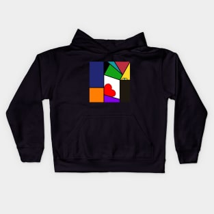 Cubism pattern, mouth and eye Kids Hoodie